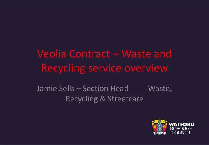 recycling service overview