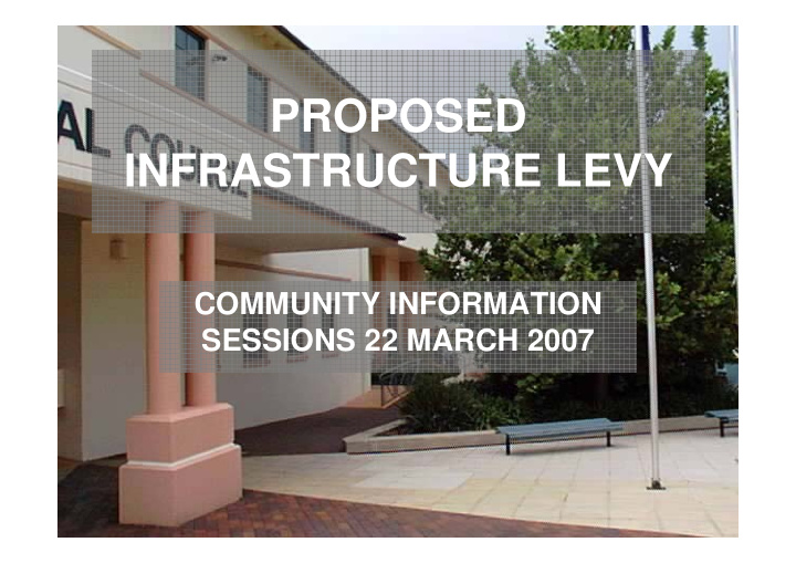 proposed infrastructure levy