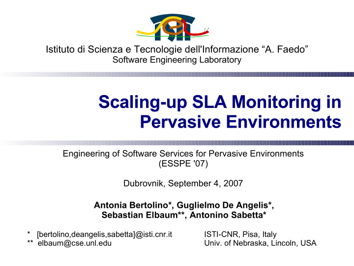 scaling up sla monitoring in scaling up sla monitoring in