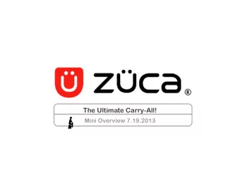 The Ultimate Carry-All!  Mini Overview 7.19.2013 Introducing the ZCA Mini One small step for the