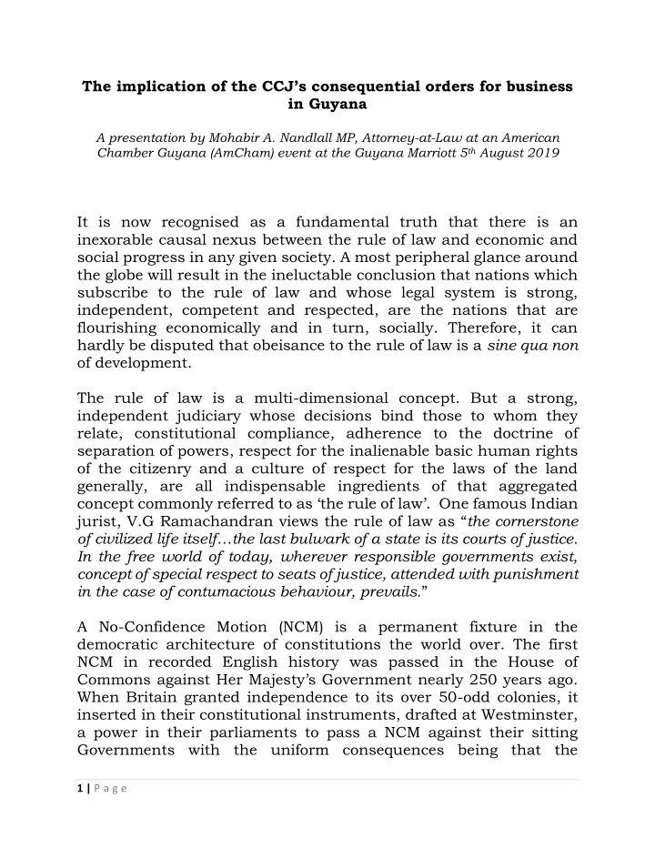 the implication of the ccj s consequential orders for