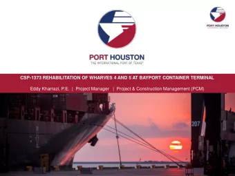 CSP-1373 REHABILITATION OF WHARVES 4 AND 5 AT BAYPORT CONTAINER TERMINAL  Eddy Kharrazi, P.E.  |