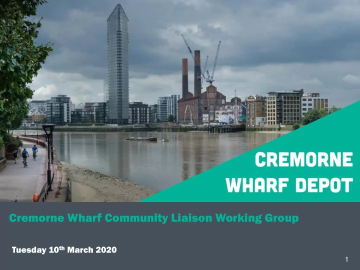 cremorne wharf community liaison working group