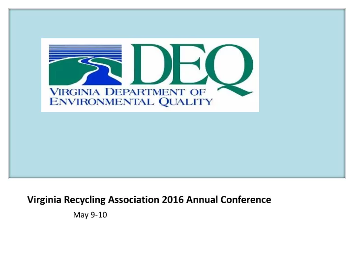 virginia recycling association 2016 annual conference