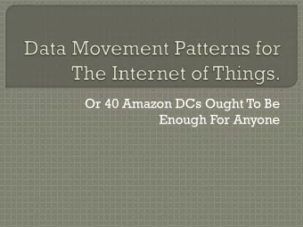 Or 40 Amazon DCs Ought To Be  Enough For Anyone  tom.fairbairn@solacesystems.com