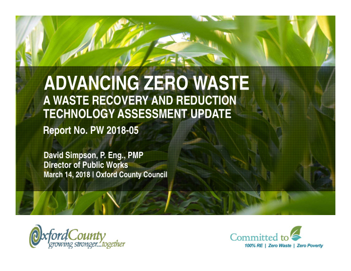 advancing zero waste