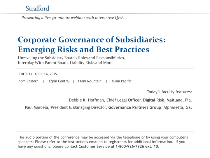emerging risks and best practices