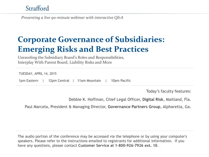 emerging risks and best practices