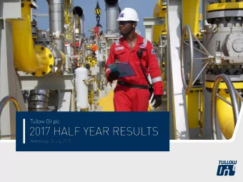 2017 Half Year Results  2017 Half Year Results  DISCLAIMER  This presentation contains certain