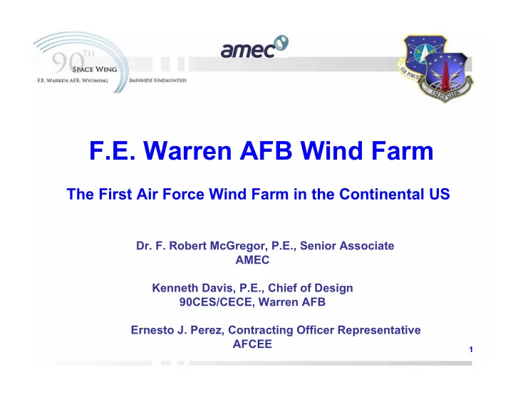 f e warren afb wind farm