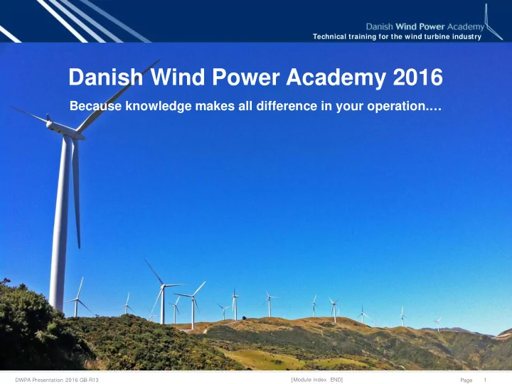 danish wind power academy 2016