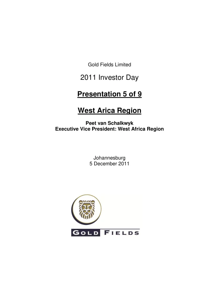 2011 investor day presentation 5 of 9