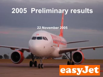 2005  Preliminary results  22 November 2005  1  This communication is directed only at (i) persons