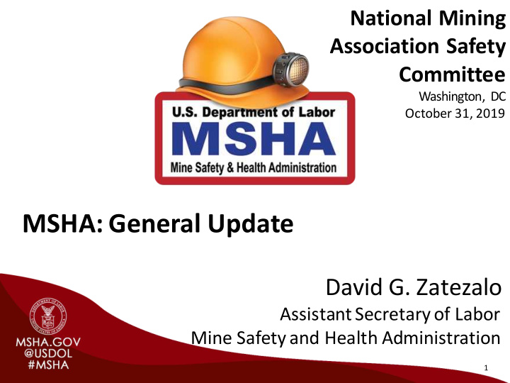 msha general update