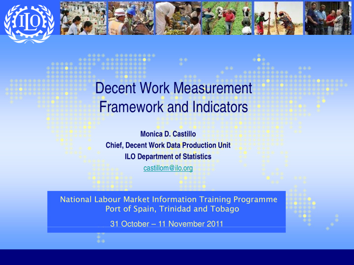 decent work measurement framework and indicators