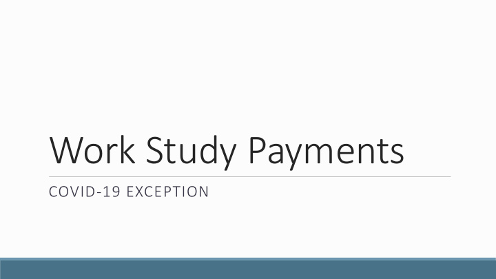 work study payments