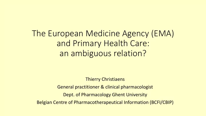 and primary health care