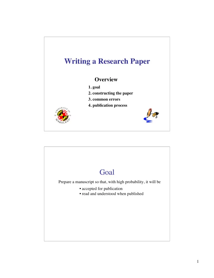 writing a research paper