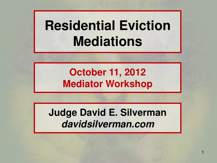 mediations