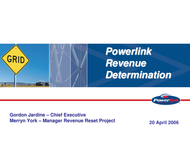 powerlink powerlink revenue revenue determination