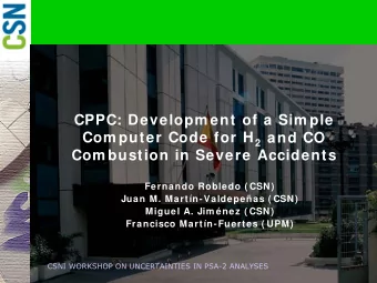 CPPC: Developm ent of a Sim ple Com puter Code for H 2 and CO  Com bustion in Severe Accidents