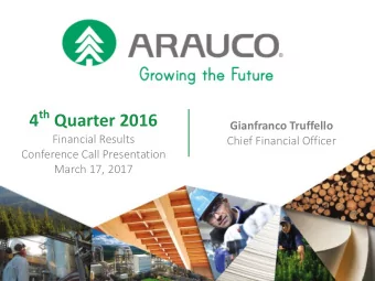 4 th Quarter 2016  Gianfranco Truffello  Financial Results  Chief Financial Officer  Conference