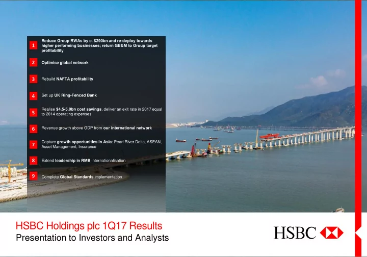 hsbc holdings plc 1q17 results