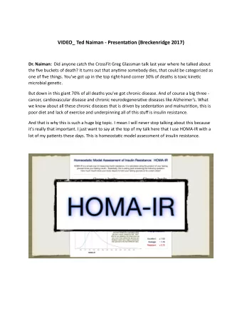 VIDEO_  Ted  Naiman  -  Presenta5on  (Breckenridge  2017)   Dr.