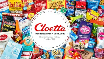 Handelsbanken 4 June, 2020  Henri de Sauvage-Nolting,  President/CEO  We believe in the Power of