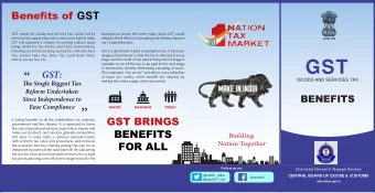 GST  available to set ofg the tax to be paid at the next stage  of transaction, thereby eliminating