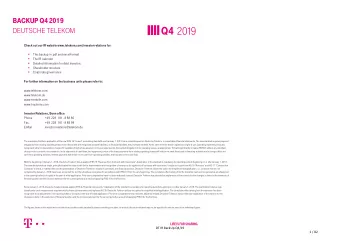Q4 2019  DEUTSCHE TELEKOM  Check out our IR website www.telekom.com/investor-relations for: