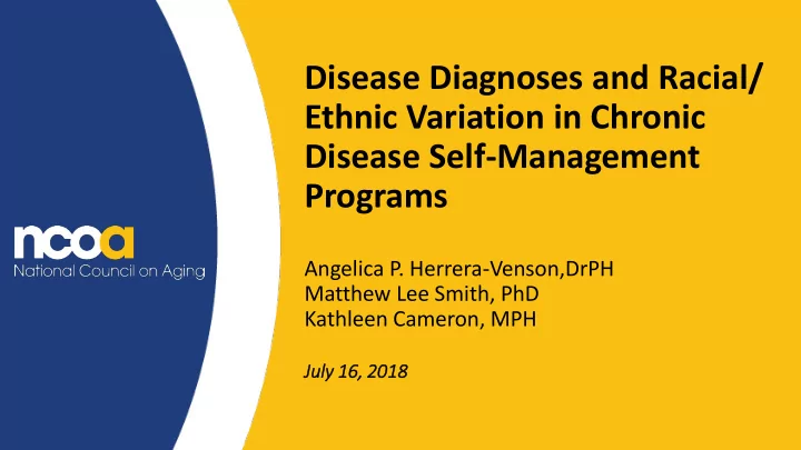 disease diagnoses and racial ethnic variation in chronic