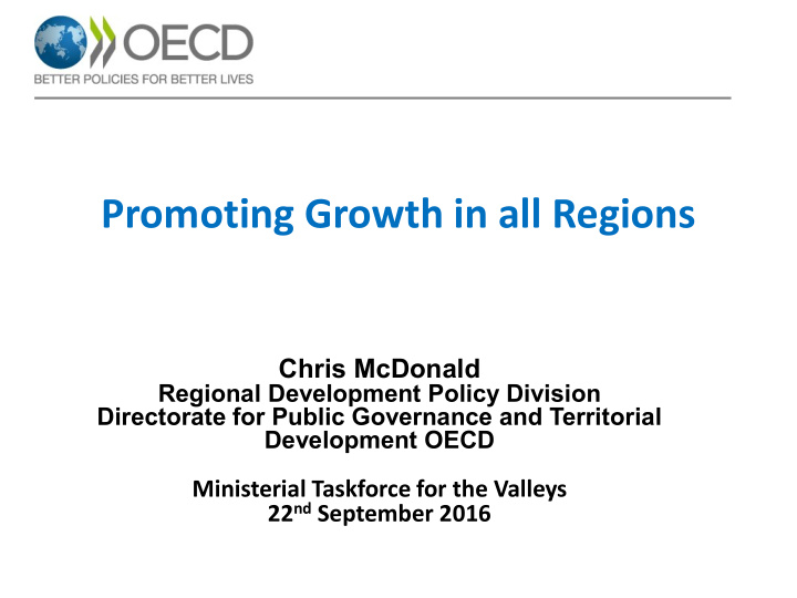 promoting growth in all regions