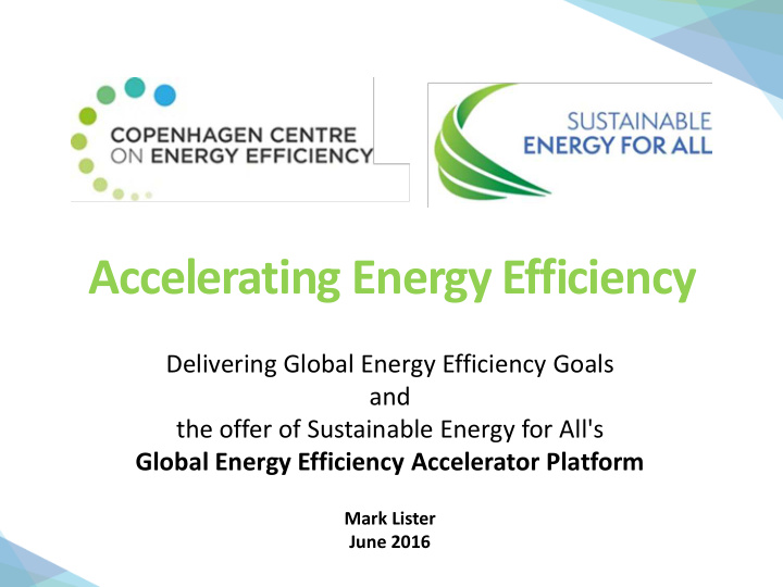 accelerating energy efficiency