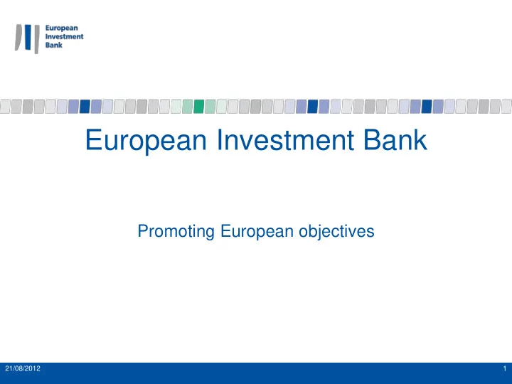 european investment bank