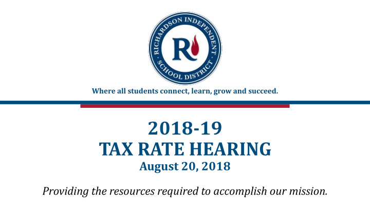 2018 19 tax rate hearing