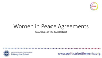women in peace agreements