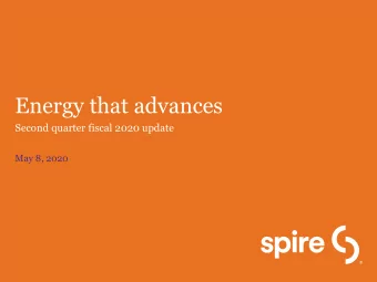 Energy that advances  Second quarter fiscal 2020 update  May 8, 2020  Participants on todays