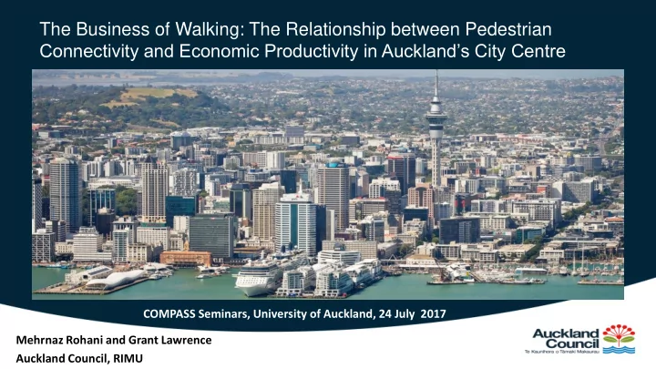 the business of walking the relationship between