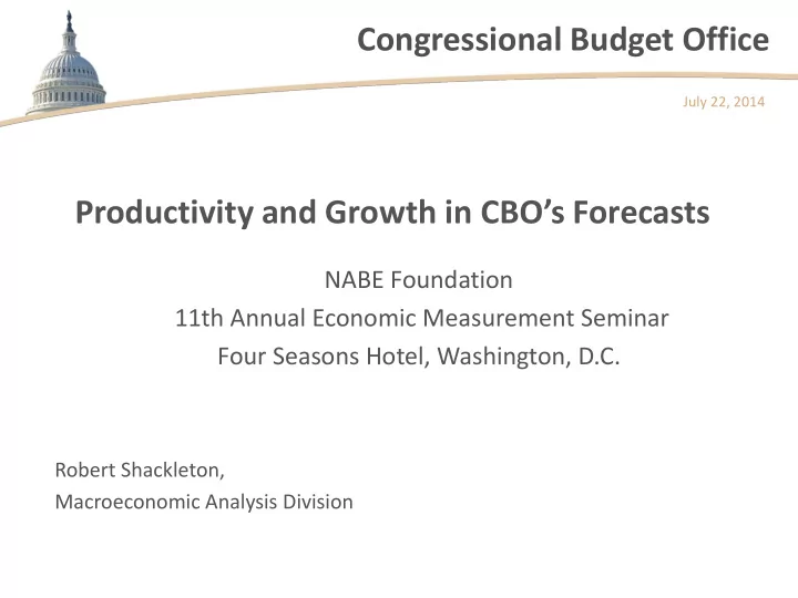 congressional budget office