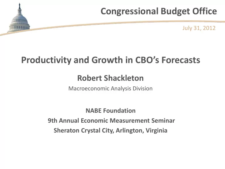 congressional budget office