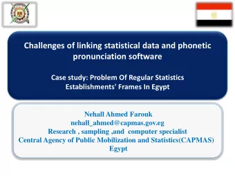 Challenges of linking statistical data and phonetic  pronunciation software  Case study: Problem Of