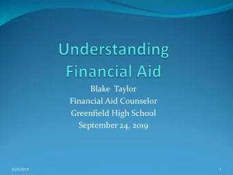 Greenfield High School  September 24, 2019  9/25/2019  1  Apply for Financial Aid  Apply at