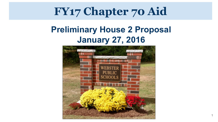 fy17 chapter 70 aid