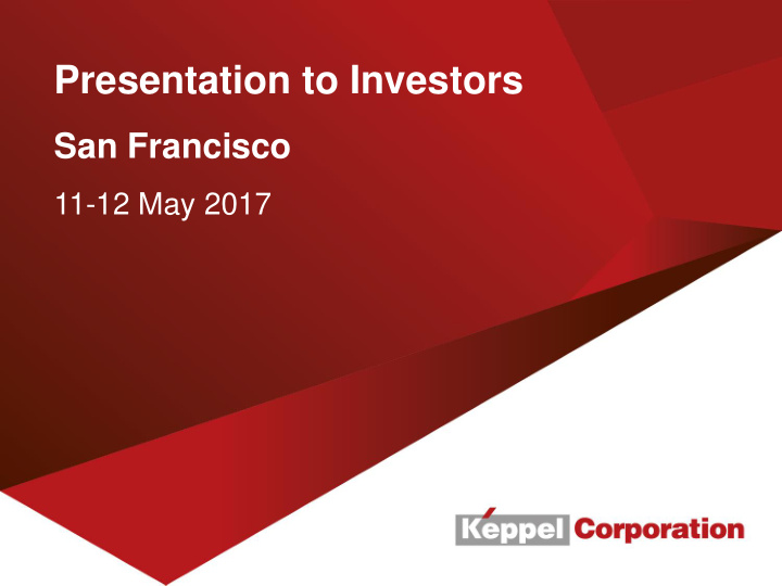 presentation to investors