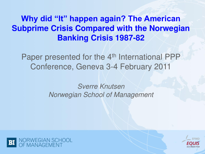 paper presented for the 4 th international ppp