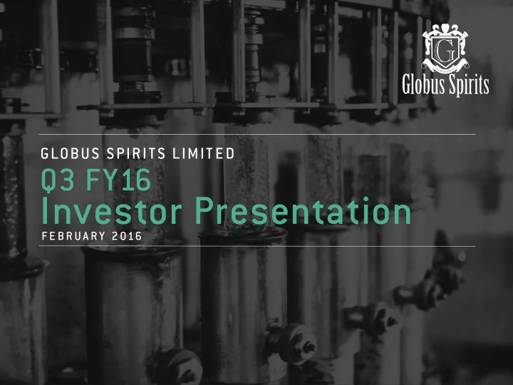 investor presentation
