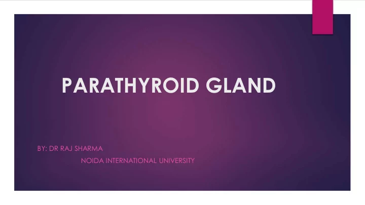 parathyroid gland