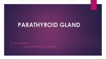PARATHYROID GLAND  BY: DR RAJ SHARMA  NOIDA INTERNATIONAL UNIVERSITY  OVERVIEW OF THYROID GLAND