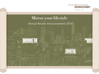 Annual Results Announcement 2019 FORWARD-LOOKING STATEMENTS  This presentation and subsequent